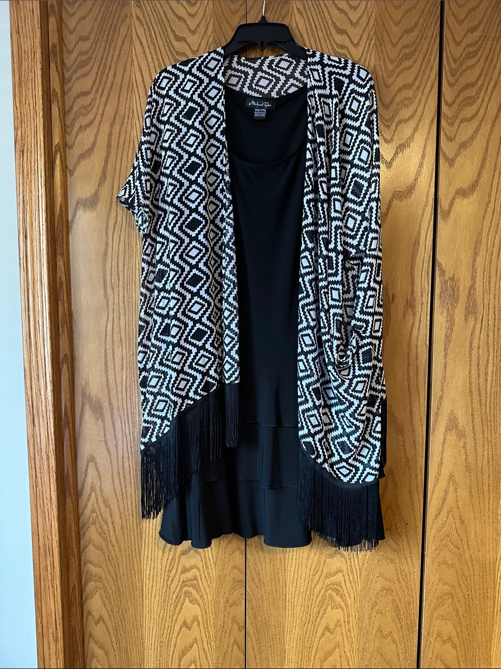 Black Tiered Ruffle Tank Dress & Black and White Cover